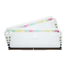 رم کورسیر CORSAIR DOMINATOR PLATINUM RGB White 32GB 16GBx2 5200MHz CL40 DDR5 Memory