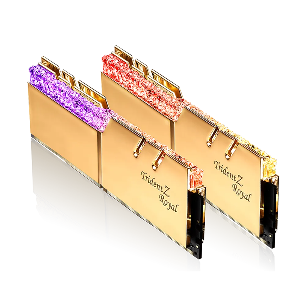 رم کامپیوتر G.Skill TRIDENT Z ROYAL GOLD 64GB DUAL 3200MHz CL16شز